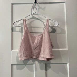 Light Pink Cropped Muscle Tank